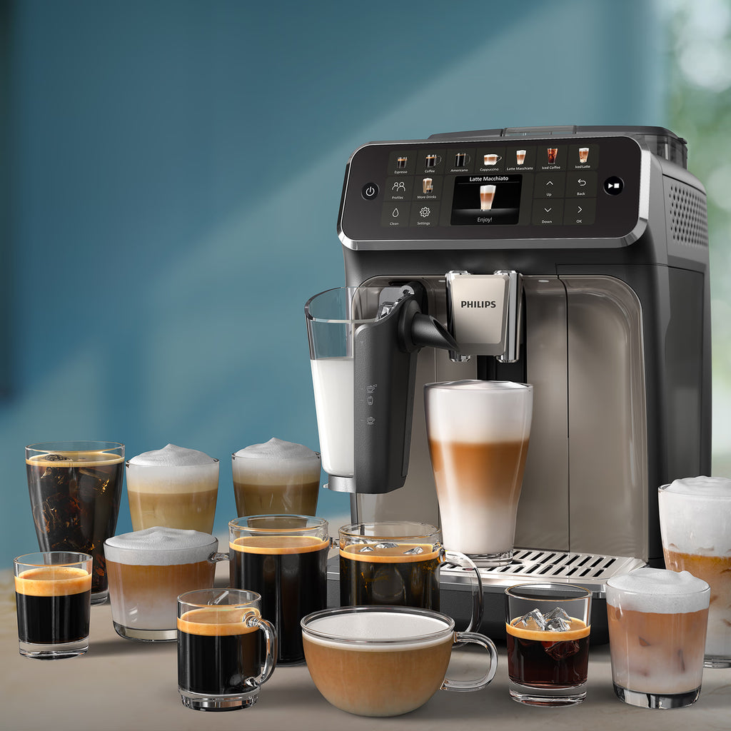 PHILlPS EP5547/90 Serie 5500 LatteGo 19 Kaffeespezialitäten Kaffeevollautomat Schwarz verchromt