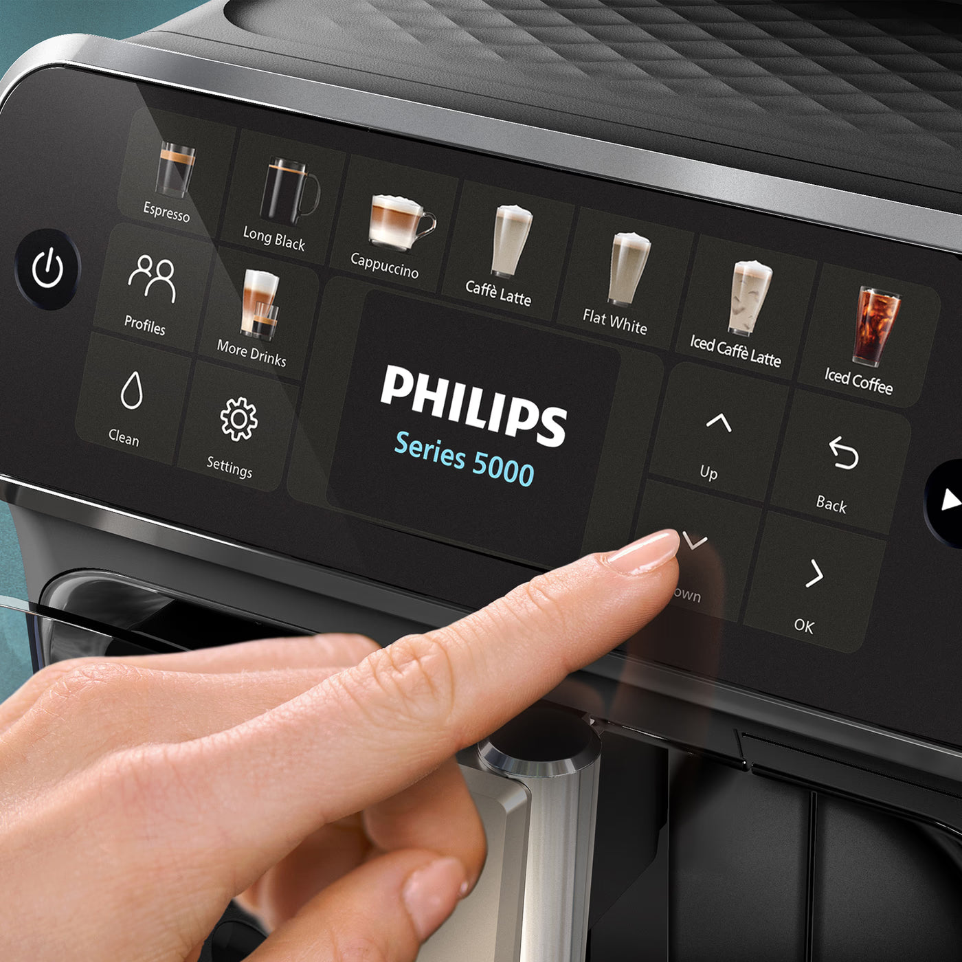 PHILlPS EP5547/90 Serie 5500 LatteGo 19 Kaffeespezialitäten Kaffeevollautomat Schwarz verchromt